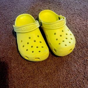 yellow kids crocs